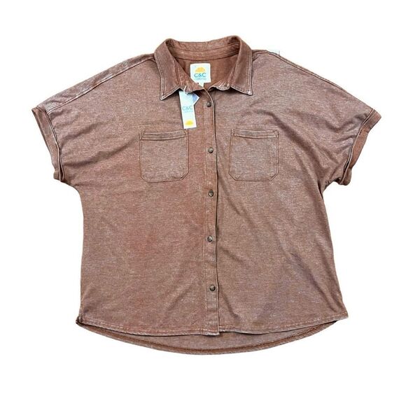 C&C California Cotton Blend Button Down NWT - Picture 1 of 6